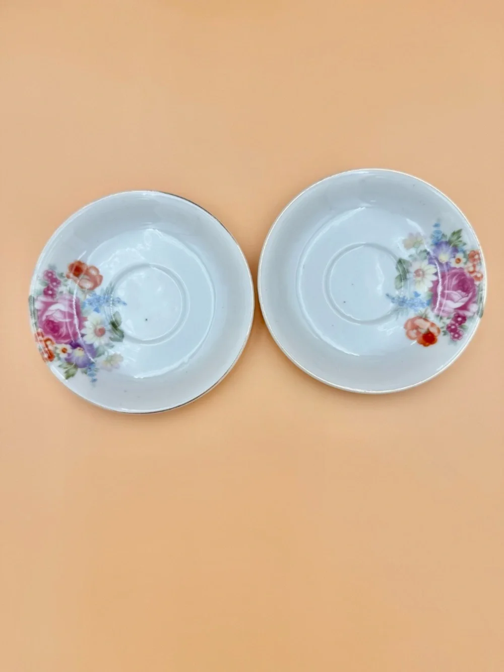 Vintage Made in Occupied Japan Floral Demitasse Tea Cup & Saucer